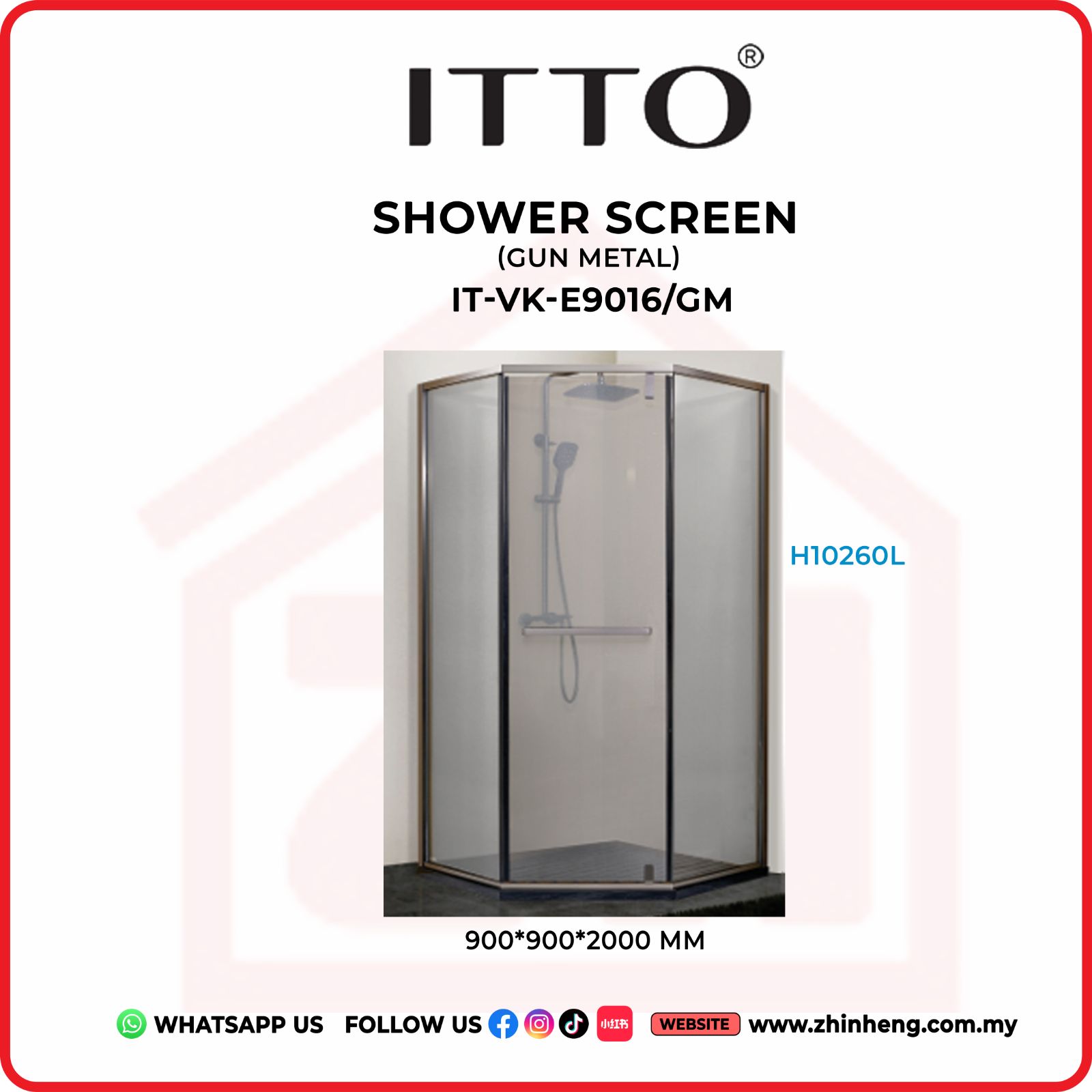 ITTO  SHOWER SCREEN  IT-VK-E9016/GM