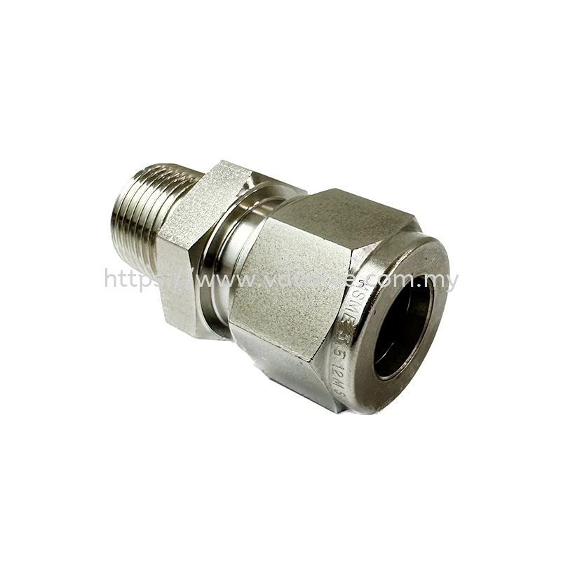 VEELOK SS316L Stainless Steel Male Compression Fitting
