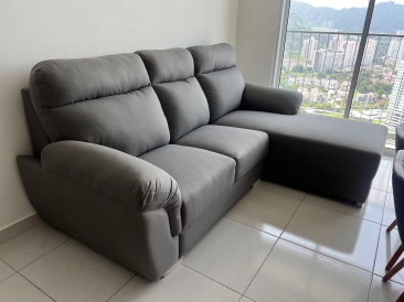L Shape Sofa 3 Seater | Modern Sofa Living Room | Sofa L Shape Promotion | Penang Lunas Kulim Ipoh