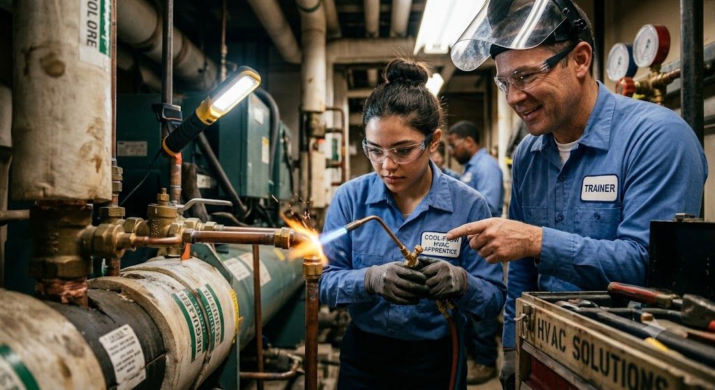 HVAC copper brazing process trainingn