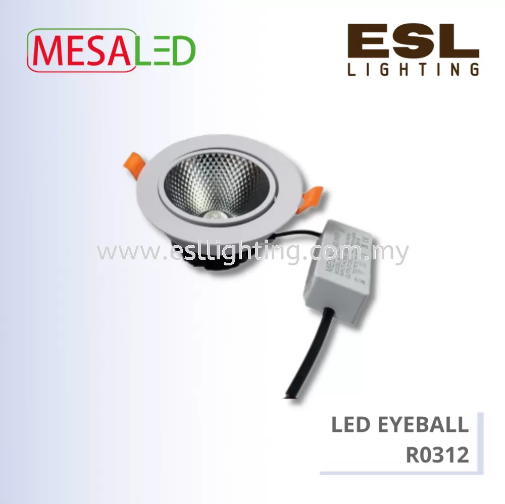 MESALED LED RECESED EYEBALL 12W - R0312