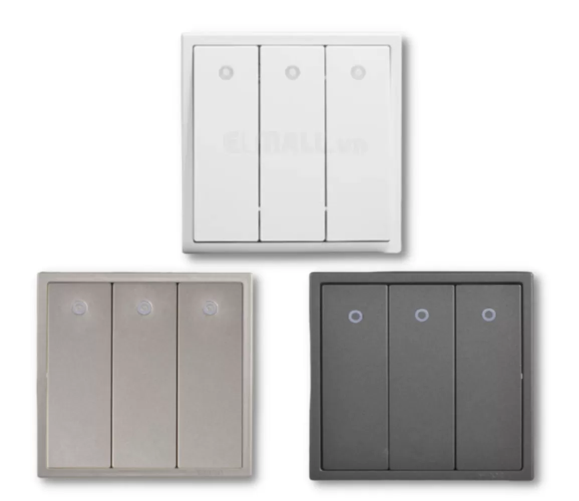 SIMON I7 701033/701034 16A 3GANG SWITCH WITH LED INDICATOR [1WAY/2WAY] [MATT WHITE/GOLDEN CHAMPAGNE/GRAPHITE BLACK]