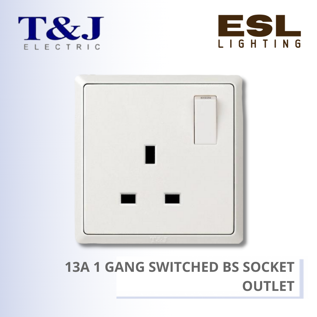 T&J SWITCHES INFINIT SERIES 13A 1 GANG SWITCHED BS SOCKET OUTLET - HC8613S HC8613S-SBL HC8613S-MSB HC8613S-PS7 HC8613S-ST5
