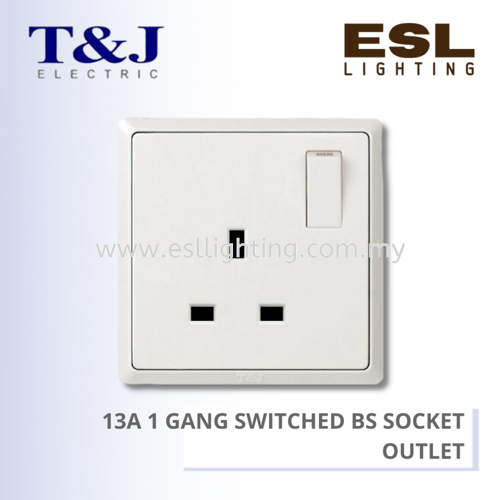 T&J SWITCHES INFINIT SERIES 13A 1 GANG SWITCHED BS SOCKET OUTLET - HC8613S HC8613S-SBL HC8613S-MSB HC8613S-PS7 HC8613S-ST5