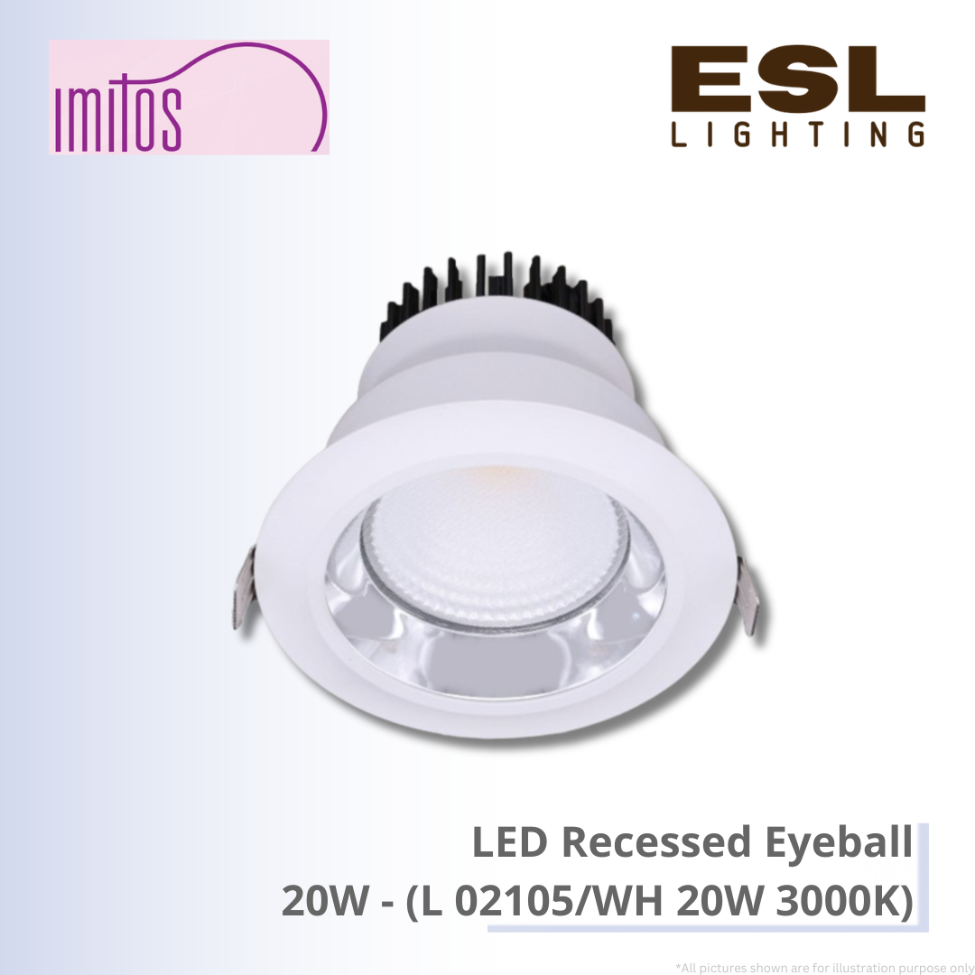 IMITOS LED Recessed Eyeball 20W - L 02105/WH 20W 3000K