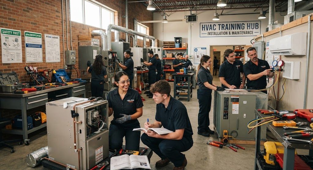 HVAC installation and maintenance workshop
