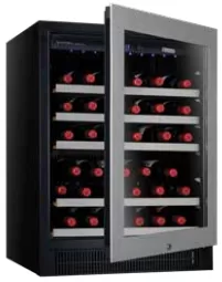 VINTEC 50-Bottle Single Zone Cellaring & Serving Wine Cabinet with Stainless Steel Frame VWS050SSA-X