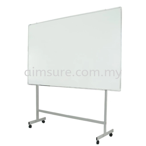 Single sided magnetic whiteboard with mobile stand