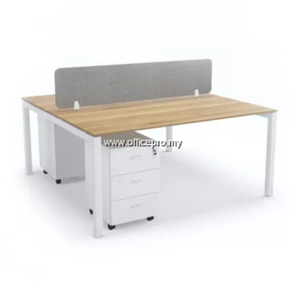 Workstation Cluster Office of 2 Seater | Office Workstation | Office Panel | Office Divider | N Series Set (Square Type) | Office Cubicle | Office Partition Malaysia IPWT2-N16