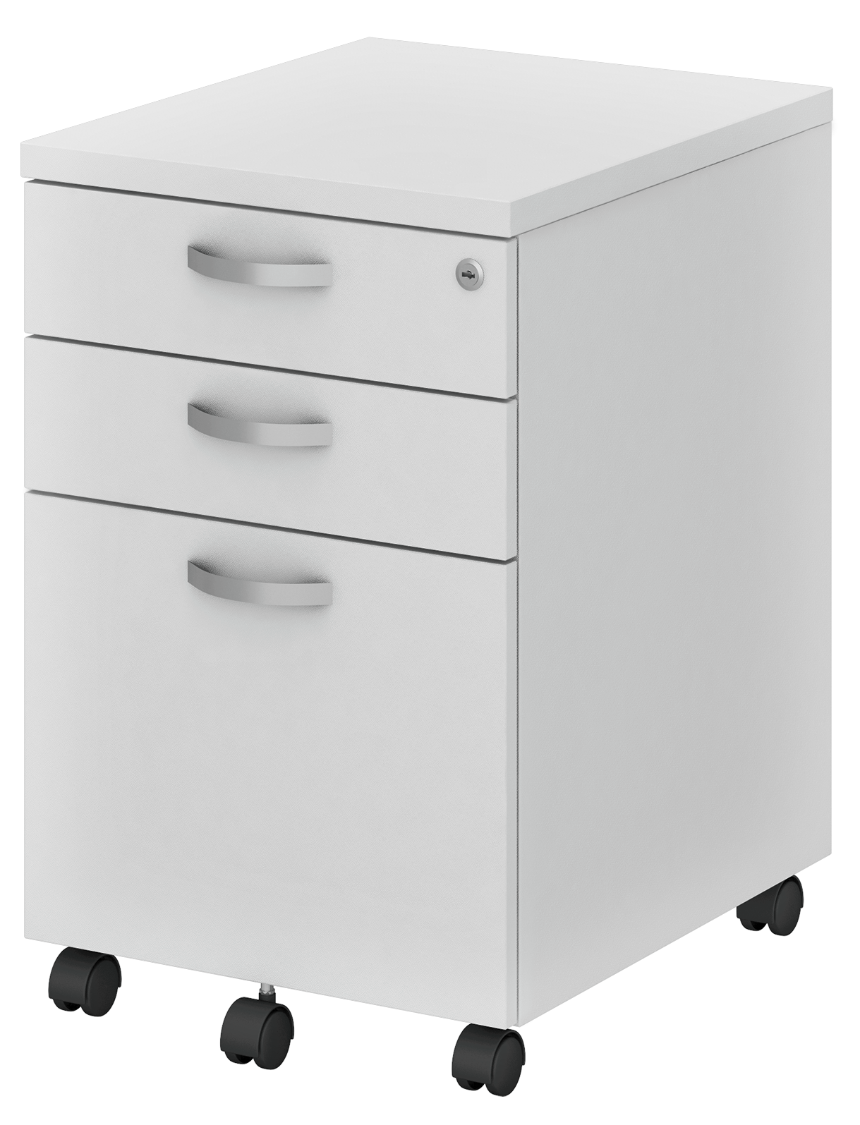 Mobile Pedestal Drawer (2 Drawer + 1 Filing) – White Series 2D1F