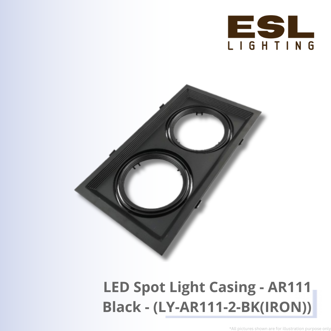 LED Spot Light Casing AR111 Black - LY-AR111-2-BK(IRON)