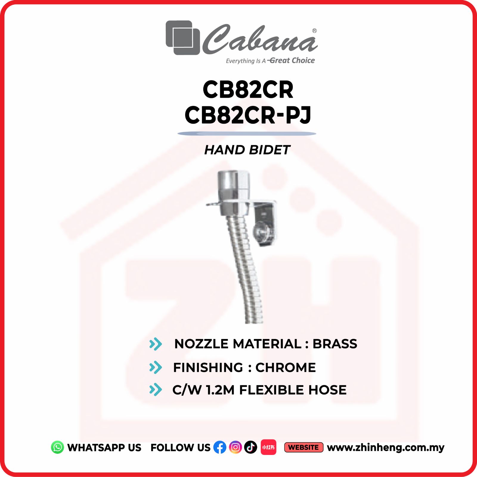 CABANA HAND BIDET CB82CR & CB82CR-PJ