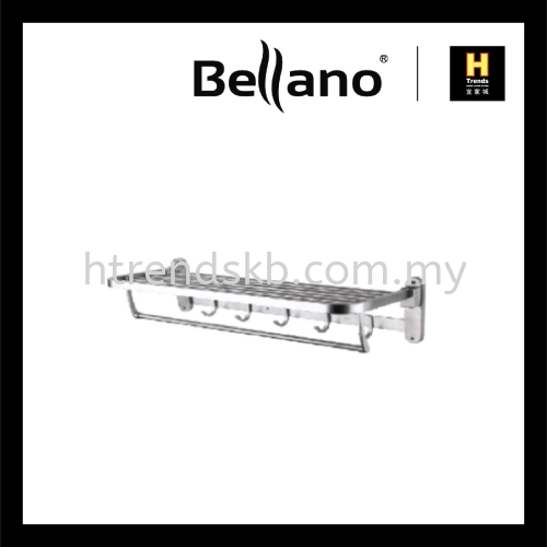 Bellano Adjustable Towel Shelf With Hook 75cm (Shinning) BLN79518SHSS