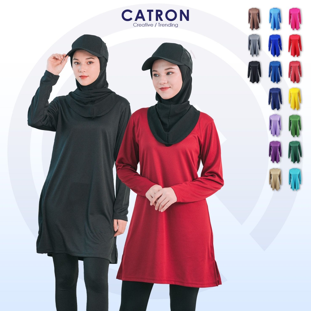 QDM 56 Basic Quick Dry Round Neck Muslimah (150gsm)