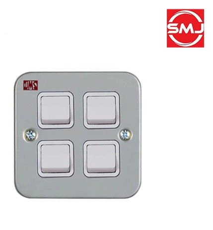 UMS 241M-1W 4 Gang 1 Way Metalclad Switch (SIRIM Approved)