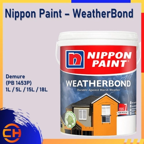 Nippon Paint Weatherbond (WB) Exterior Wall 1L/5L/18L DEMURE (PB 1453P)