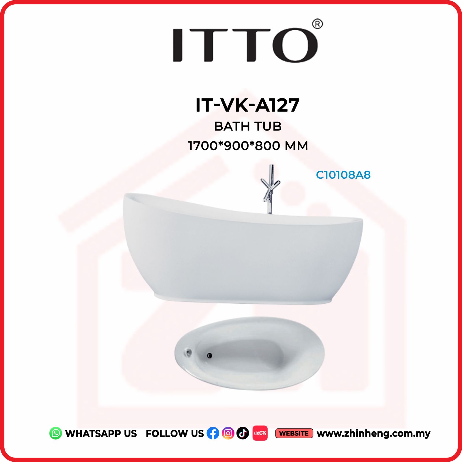 ITTO BATH TUB IT-VK-A127
