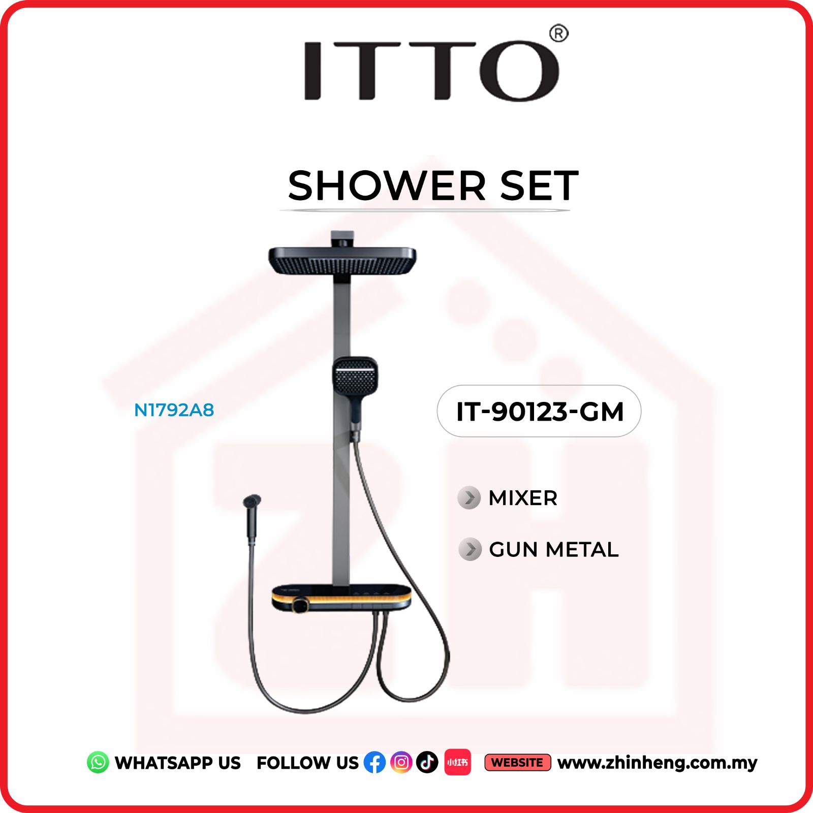 ITTO SHOWER SET  IT-90123-GM