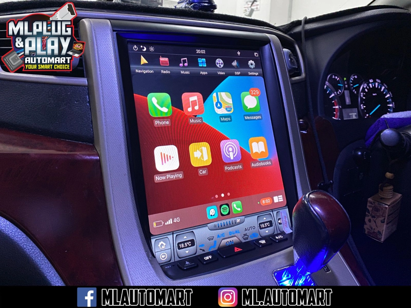 Toyota Vellfire ANH20/ Alphard AGH20 Vertical Style Android Monitor (12.1") 