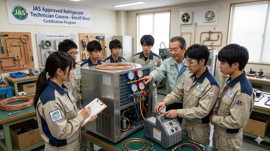 JAS approved refrigerant technician course