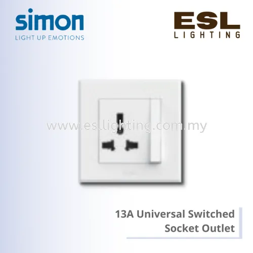 Simon Switch E3 SERIES 13A Universal Switched Socket Outlet - 301089