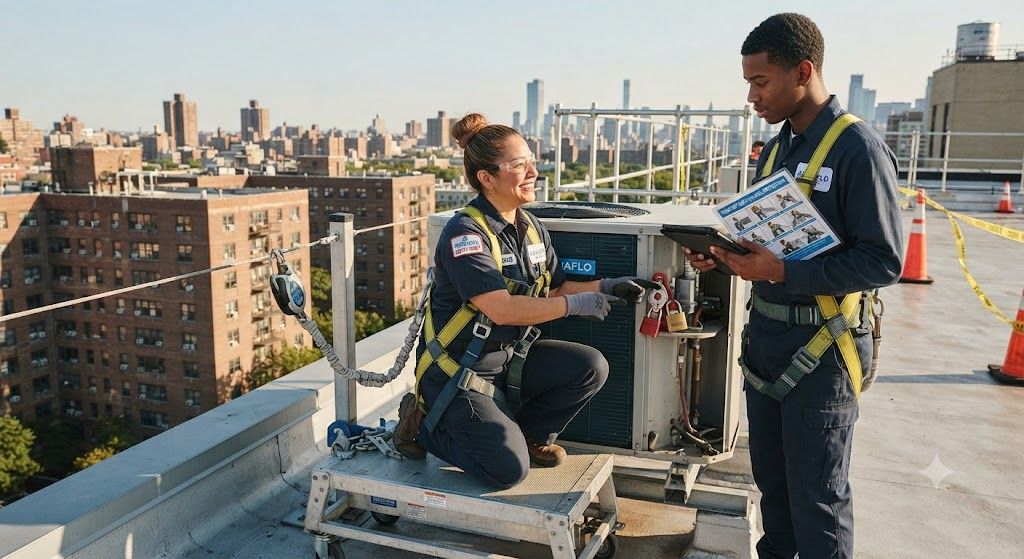 HVAC maintenance working at height regulations