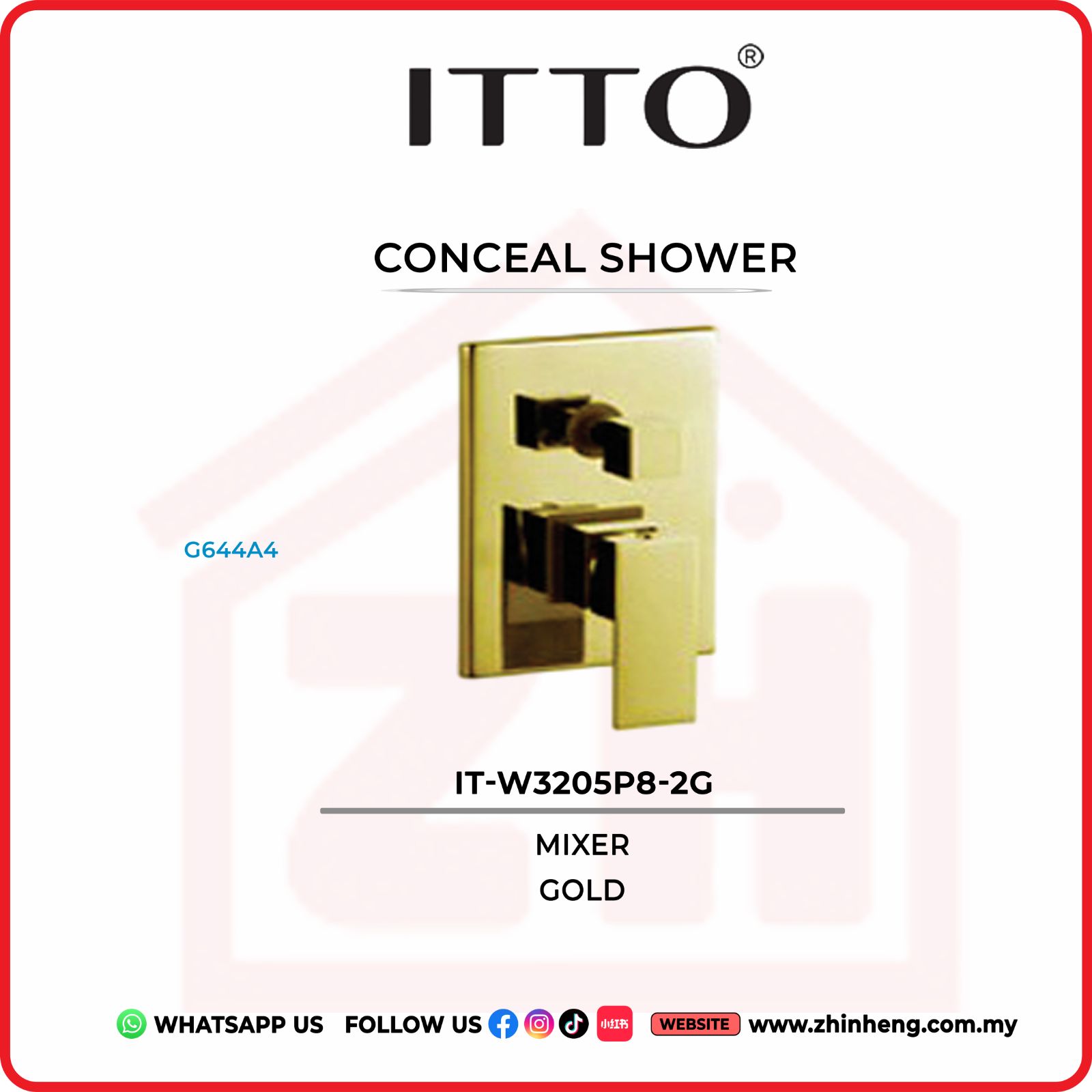 ITTO CONCEAL SHOWER TAP  IT-W3205P8-2G