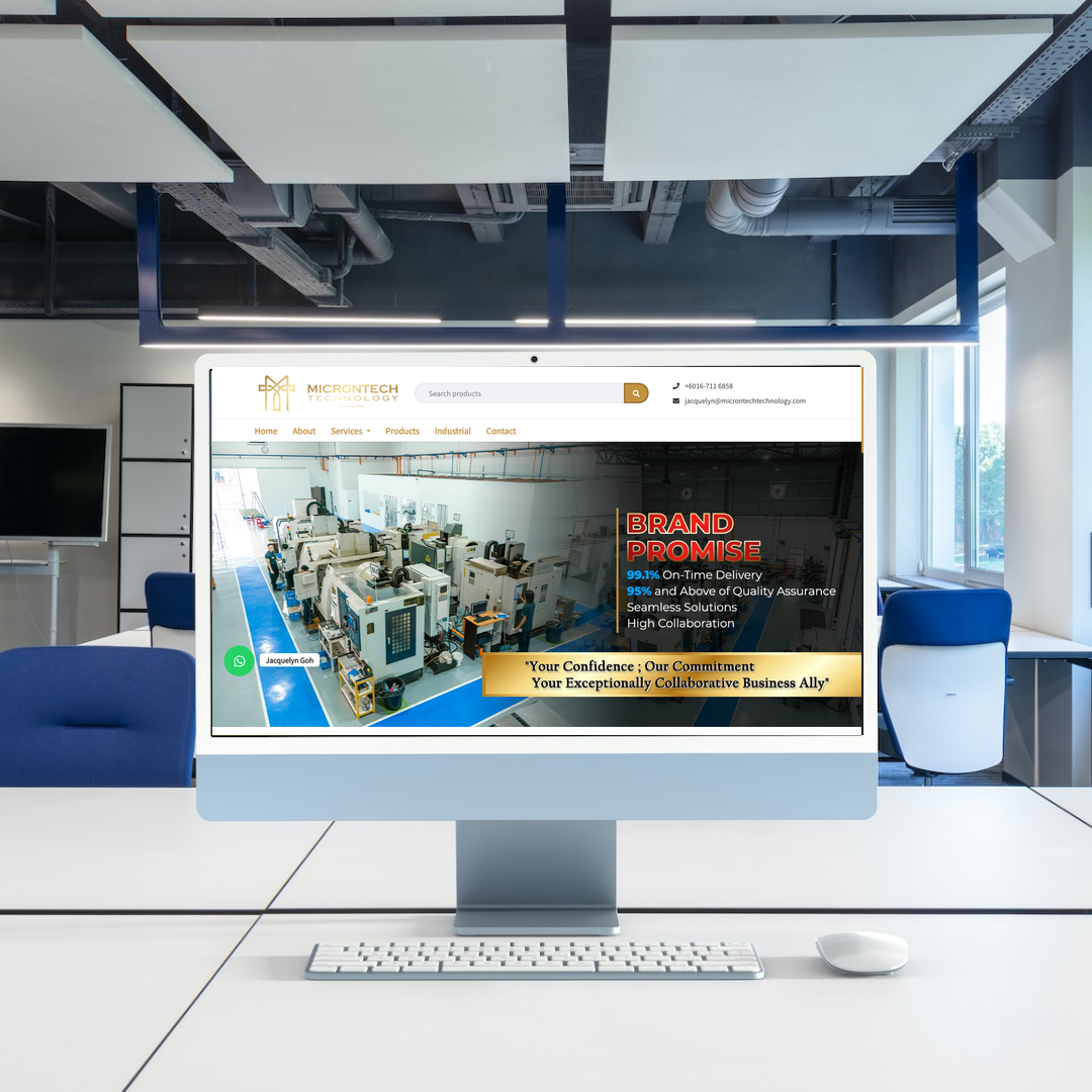 Precision Machining Manufacturer Website Design & SEO | Johor