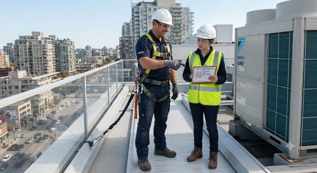 industrial HVAC rooftop access safety procedures