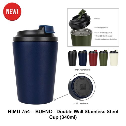 HIMU754 -- BUENO - Double Wall Stainless Steel Mug