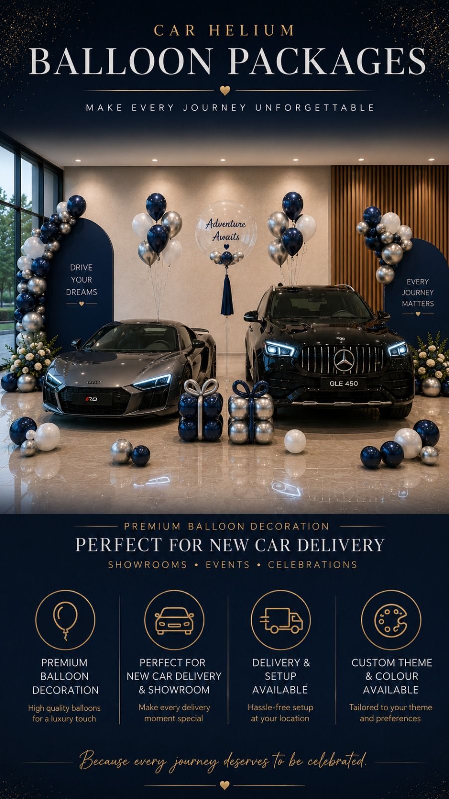 New car delivery ceremony