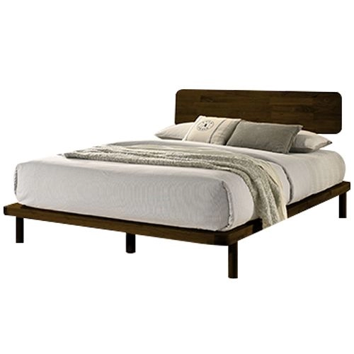 [Bundle Deal] Okimy Bedframe (Walnut)(Queen) + Mattress + Flux Side Table