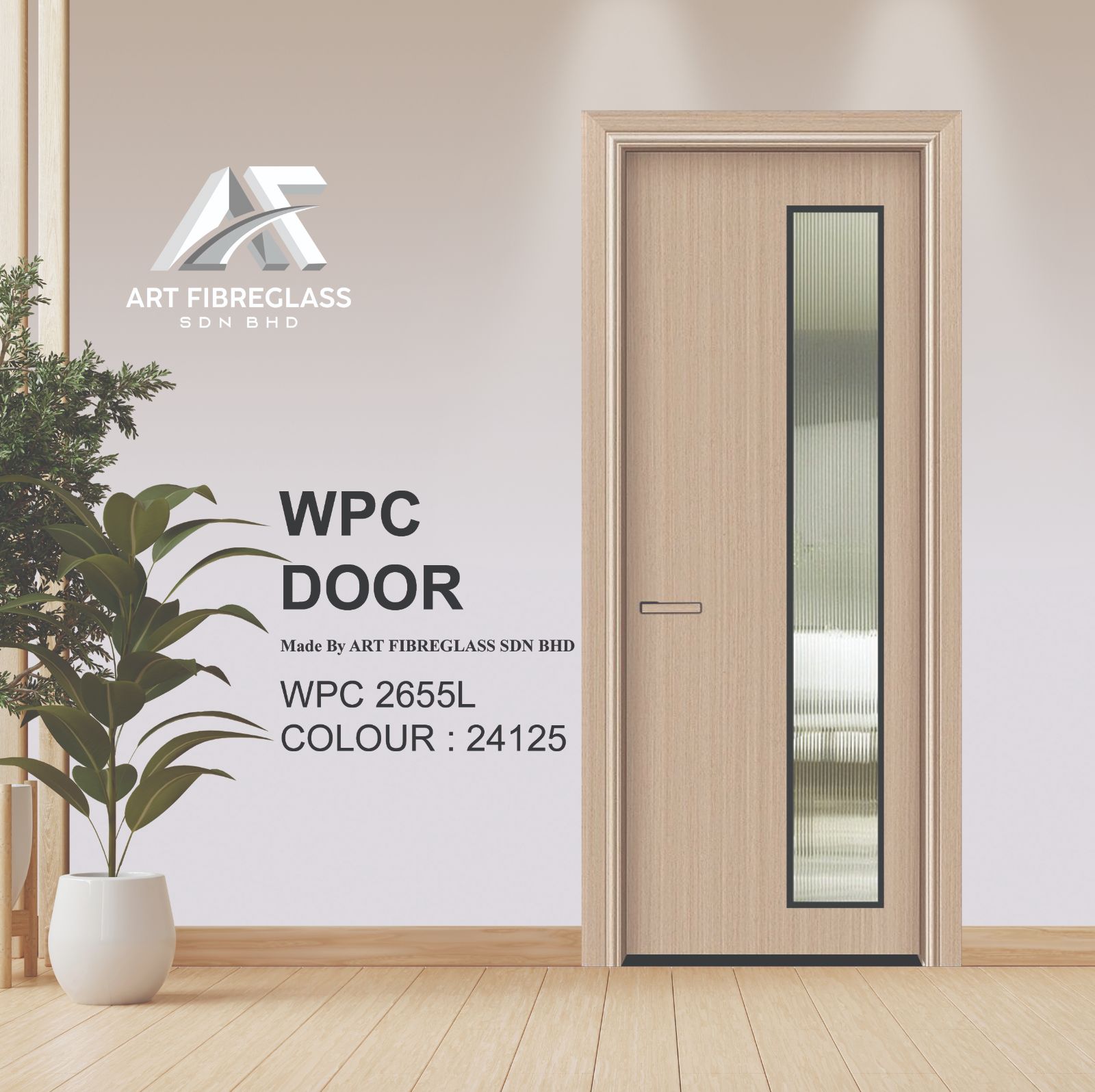 ART FIBRE WPC ALUMINIUM SWING DOOR - WPC2655L_24125