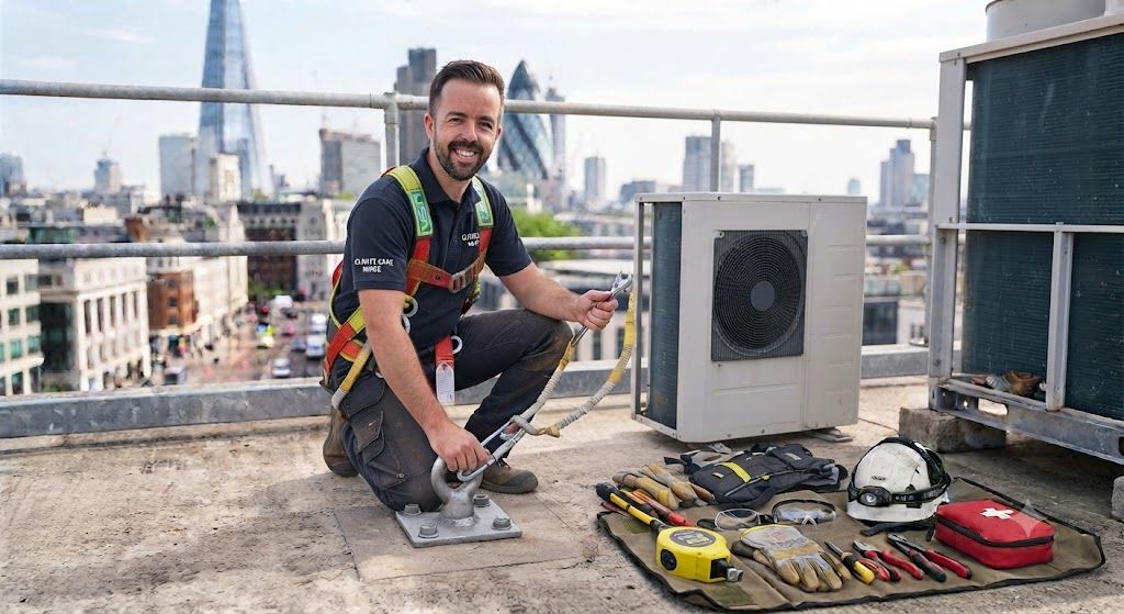 HVAC safety equipment for rooftop installation