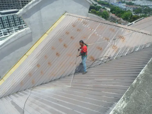 Waterproofing at Metal Deck Roofing @ Dorchester Service Apartment Sdn Bhd