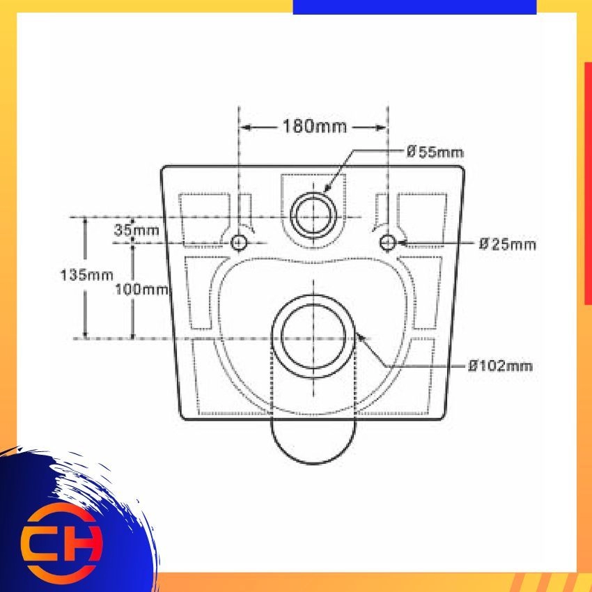 SORENTO WALL HUNG WATER CLOSET SRTWC6015 - RL - UF 