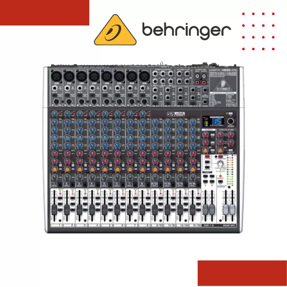 Behringer XENYX X2222USB Mixer with USB and Effects