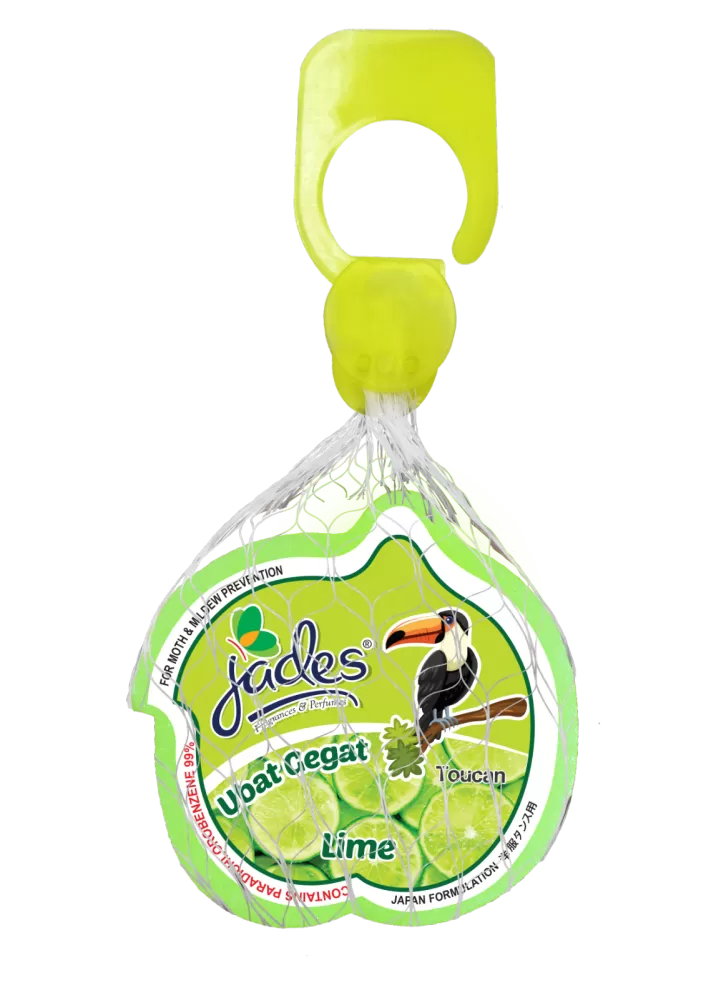 Jades Moth Repellent 115gm - Toucan (Lime) (Mothballs / Ubat Gegat)