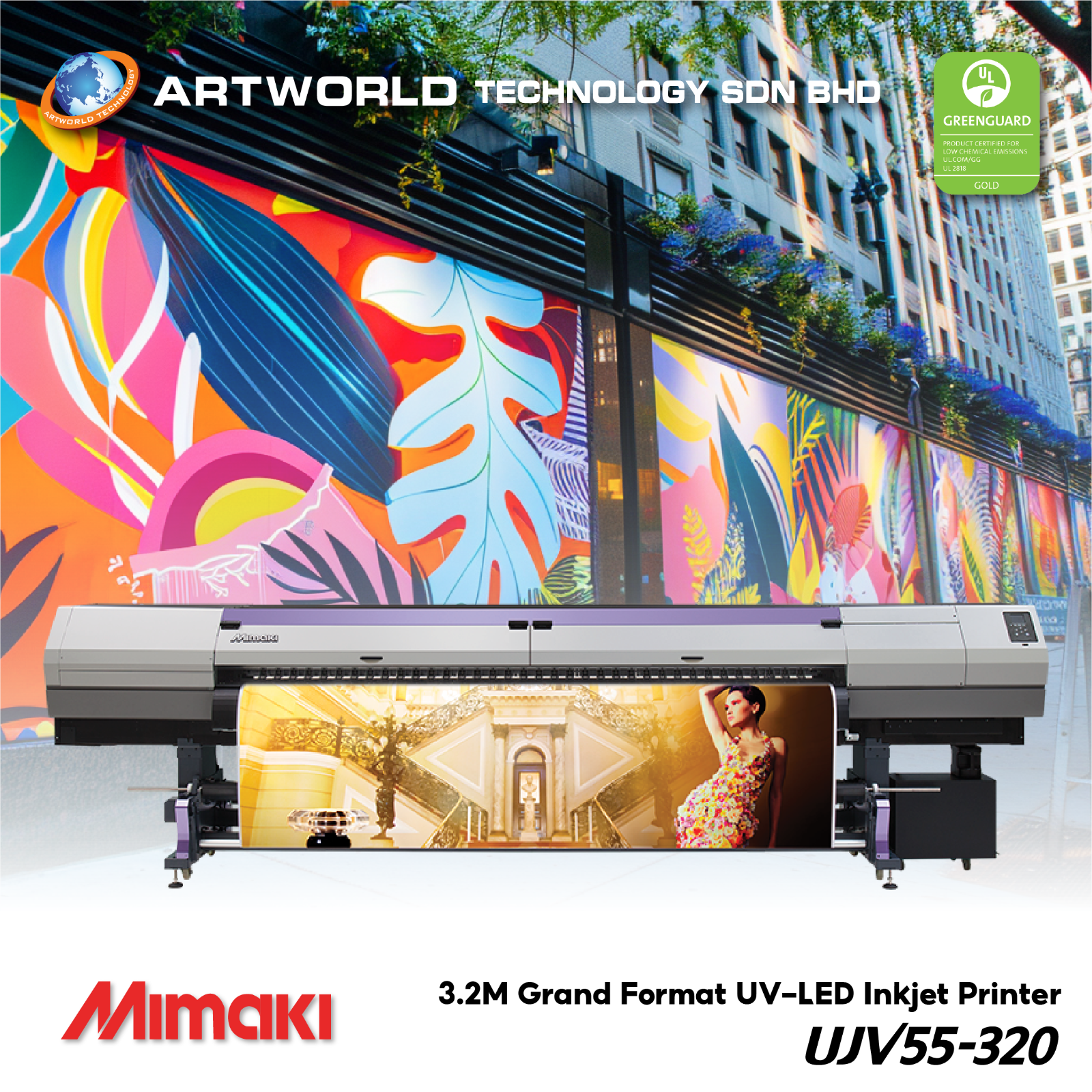 UV Inkjet Printer Mimaki UJV55-320 3.2M