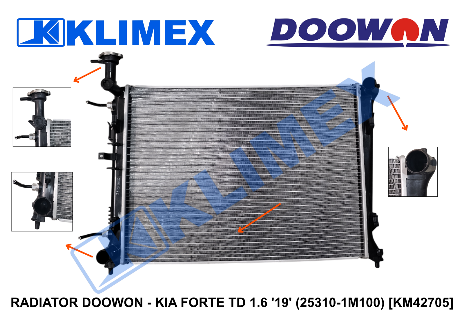 RADIATOR DOOWON - KIA FORTE TD 1.6 '19' (25310-1M100) [KM42705]
