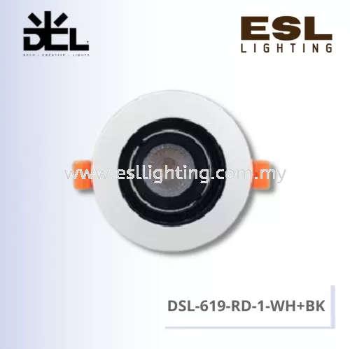DCL DOWNLIGHT EYEBALL DSL-618-RD-1-WH+BK