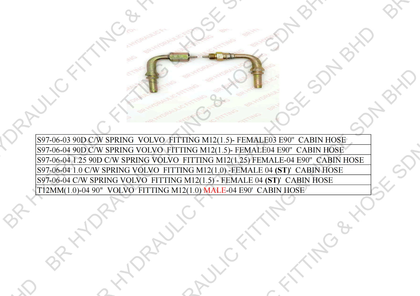 CABIN HOSE FITTING