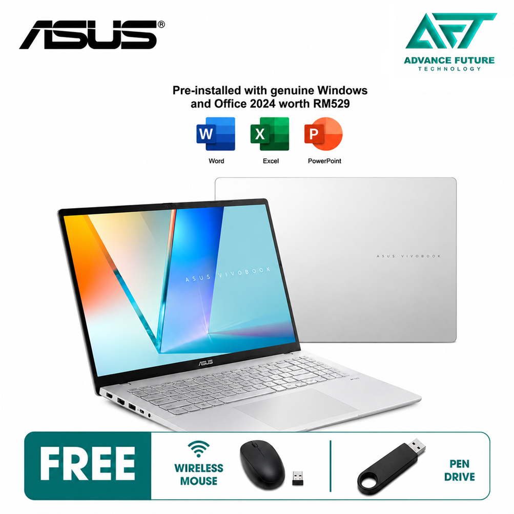 Asus VivoBook S16 S3607V-ARP181WS 16" WUXGA Laptop Cool Silver ( Intel Core 5 210H, 16GB, 512GB SSD, Intel, W11, H&S 2024&M365 )