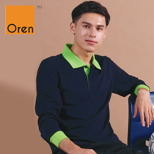 Polo-Collar T-Shirt-Single Jersey-Unisex - SJ03 (Long Sleeve)