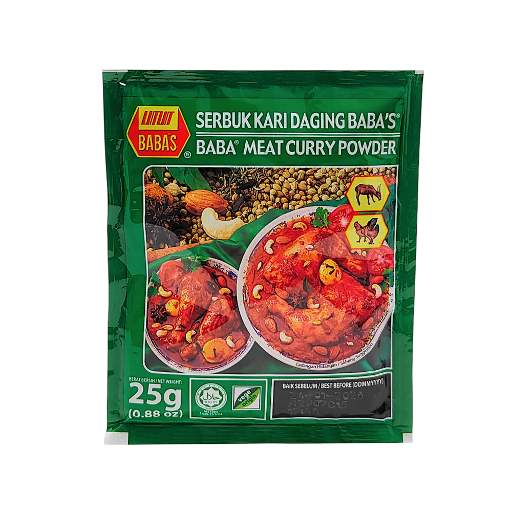 Babas Serbuk Kari Daging Pedas / Hot & Spicy Meat Curry Powder 25g