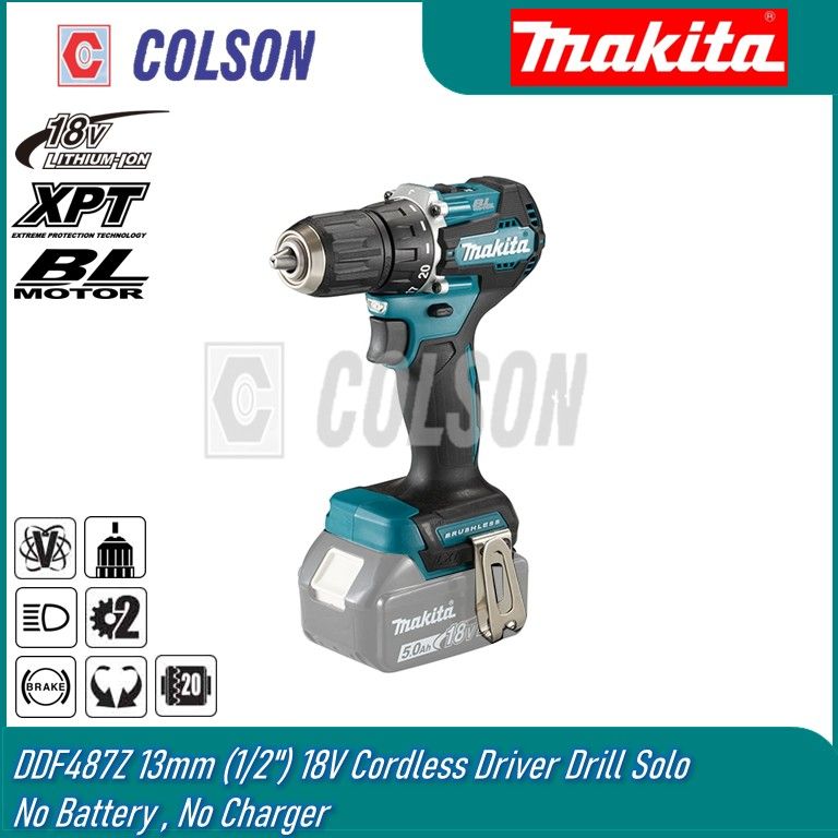 MAKITA DDF487Z 13mm (1/2") 18V Cordless Driver Drill Solo