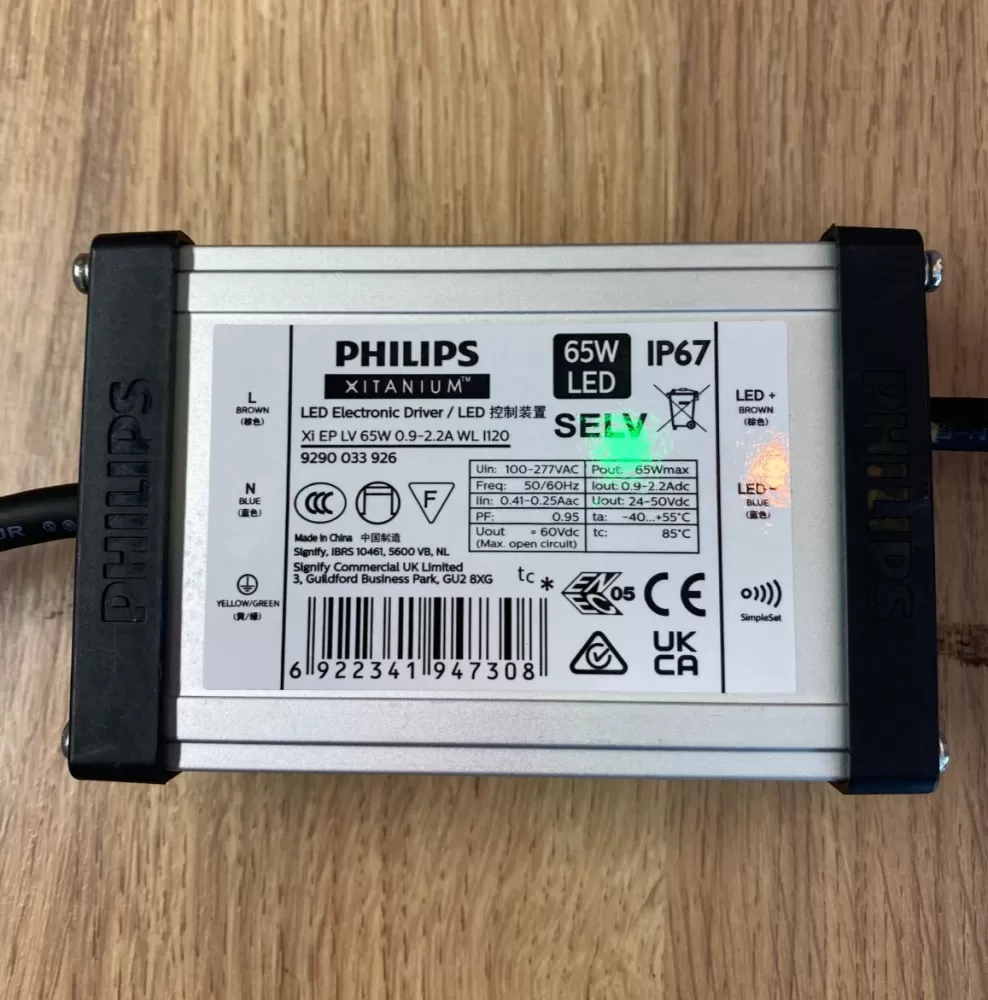 PHILIPS XITANIUM XI EP LV 65W 0.9-2.2A WL I120 LED ELECTRONIC BALLAST/DRIVER 9290033926