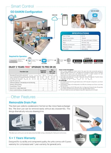 DAIKIN R32 PREMIUM NON-INVERTER FTV-A SERIES WIFI (RAWANG)