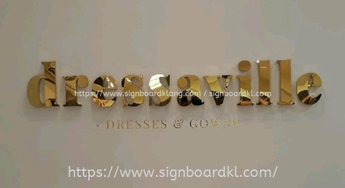 DRESSVILLE - Stainless Steel Box Up Lettering Signboard at Petaling Jaya