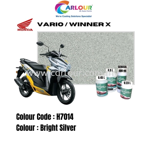 Motor Honda VARIO / WINNER X [H7014] Bright Silver Metallic 2K Original Basecoat Paint Colour CARLOUR